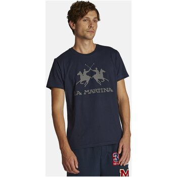 vaatteet Miehet Lyhythihainen t-paita La Martina CCMR05-JS206 Sininen