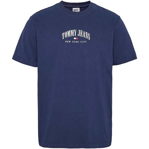 vaatteet Miehet Lyhythihainen t-paita Tommy Hilfiger DM0DM15654 Sininen