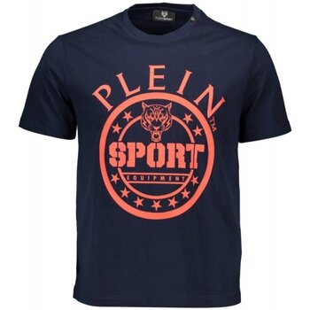 vaatteet Miehet Lyhythihainen t-paita Philipp Plein Sport TIPS128 Sininen