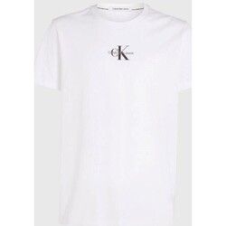 vaatteet Miehet Lyhythihainen t-paita Calvin Klein Jeans J30J323483YAF Valkoinen