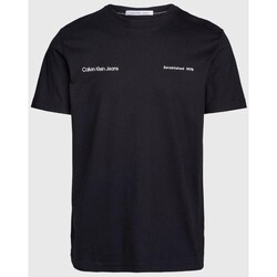vaatteet Miehet Lyhythihainen t-paita Calvin Klein Jeans J30J325489 Musta