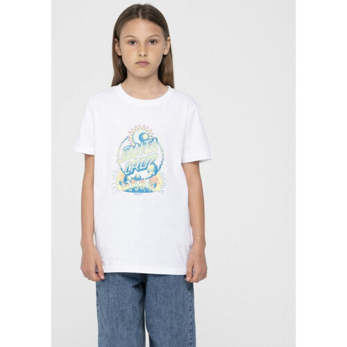 vaatteet Lapset T-paidat & Poolot Santa Cruz Dark arts dot front t-shirt Valkoinen