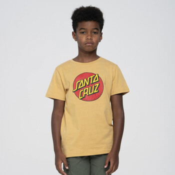 vaatteet Lapset T-paidat & Poolot Santa Cruz Youth classic dot t-shirt Beige