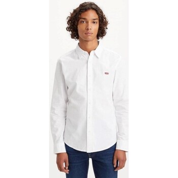 vaatteet Miehet Pitkähihainen paitapusero Levi's 86625 0002 BATTERY Valkoinen