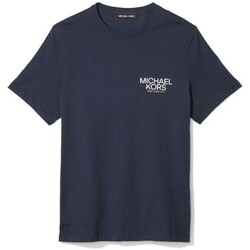 vaatteet Miehet Lyhythihainen t-paita MICHAEL Michael Kors CR451VPFV4 SS MODERN LOGO TEE Sininen