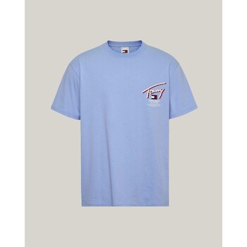 vaatteet Miehet Lyhythihainen t-paita Tommy Hilfiger DM0DM18574C3S Sininen