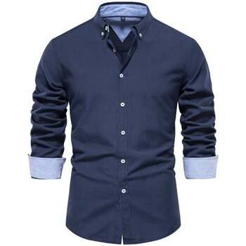 vaatteet Miehet Pitkähihainen paitapusero Atom SH700 Sininen