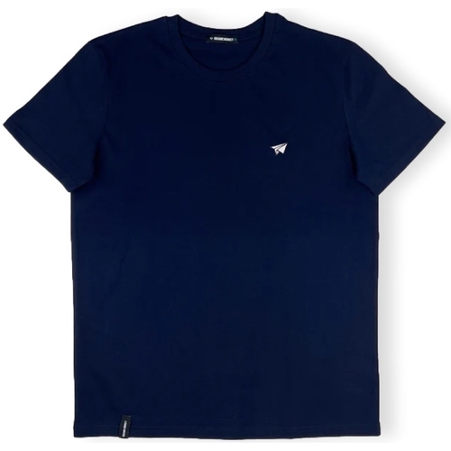 vaatteet Miehet T-paidat & Poolot Organic Monkey T-Shirt Paper Plane - Navy Sininen