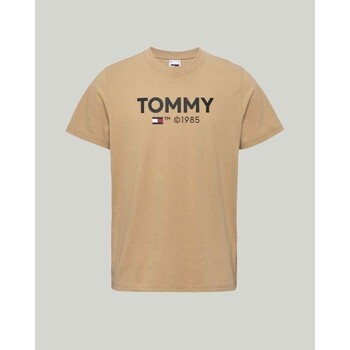 vaatteet Miehet Lyhythihainen t-paita Tommy Hilfiger DM0DM18264AB0 Beige