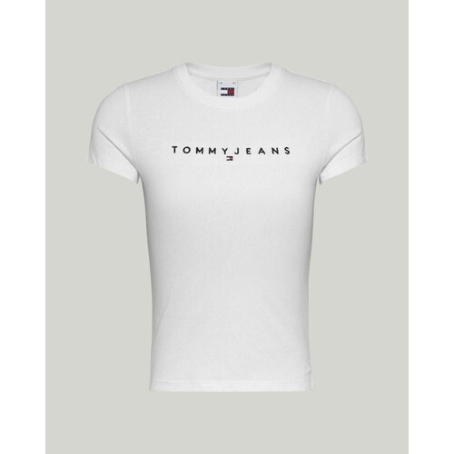 vaatteet Naiset T-paidat & Poolot Tommy Hilfiger DW0DW17361YBR Valkoinen