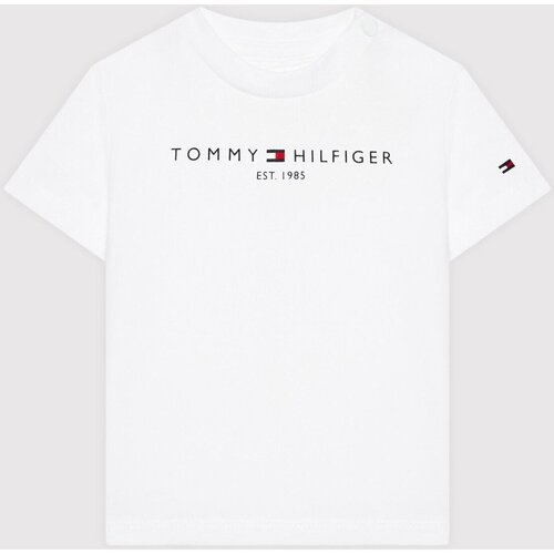 vaatteet Lapset Lyhythihainen t-paita Tommy Hilfiger KN0KN01487 Valkoinen