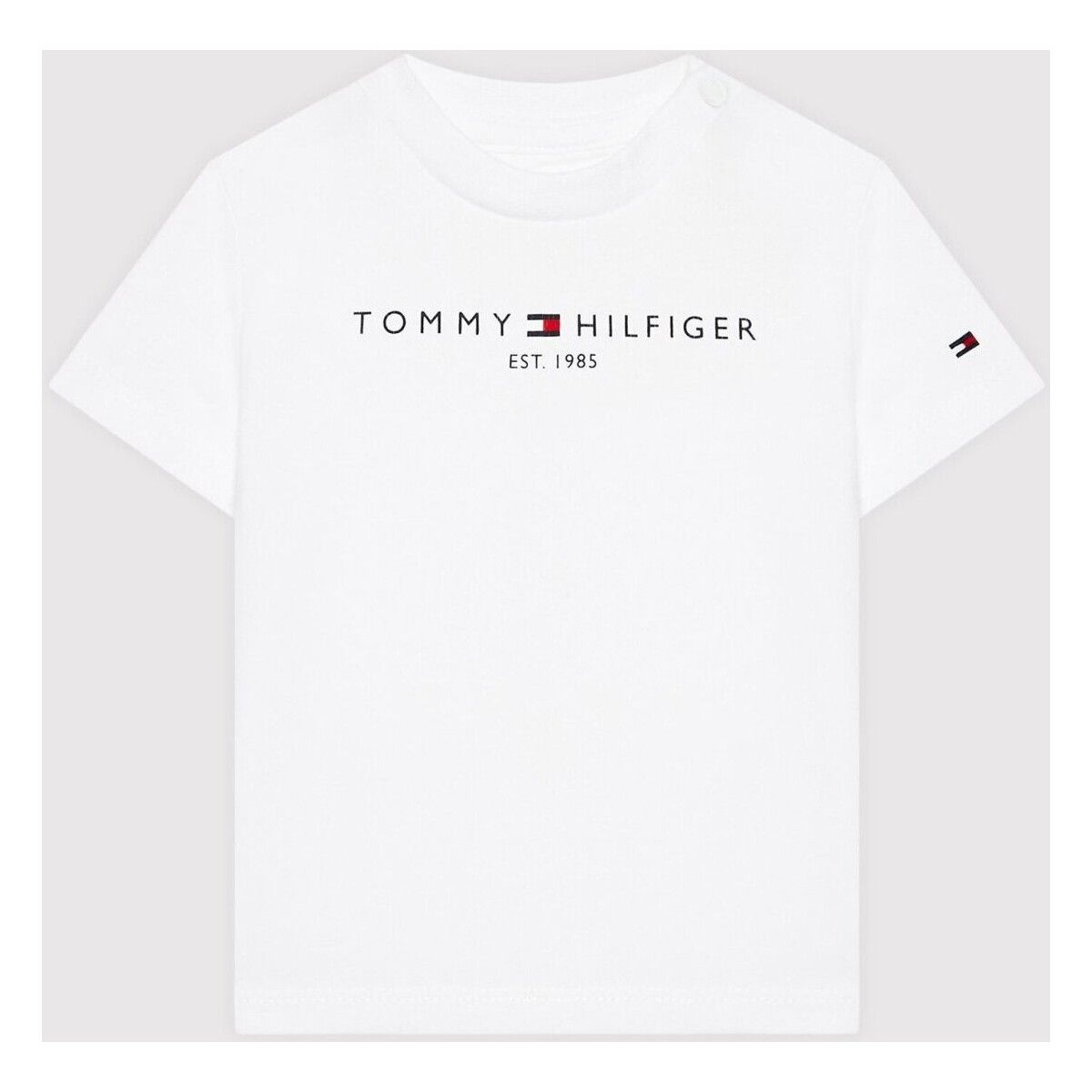 vaatteet Lapset Lyhythihainen t-paita Tommy Hilfiger KN0KN01487 Valkoinen