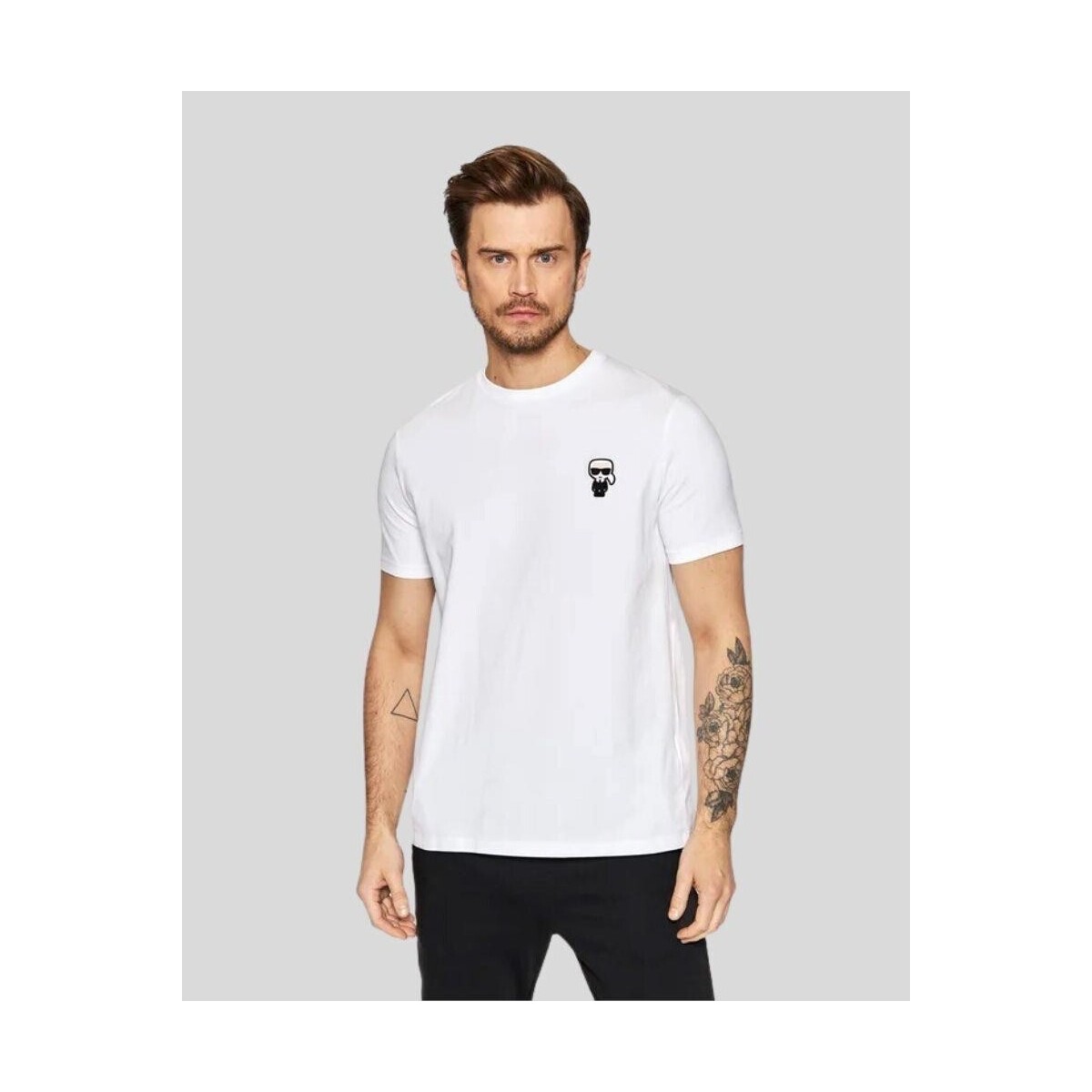 vaatteet Miehet Lyhythihainen t-paita Karl Lagerfeld 755027 500221 Valkoinen