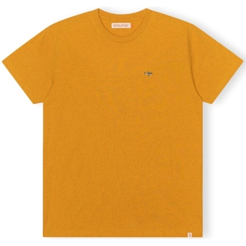 vaatteet Miehet T-paidat & Poolot Revolution T-Shirt Regular 1340 SHA - Orange/Melange Oranssi