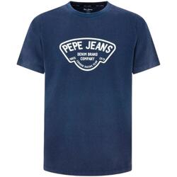 vaatteet Miehet Lyhythihainen t-paita Pepe jeans  Sininen