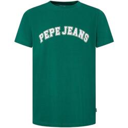 vaatteet Miehet Lyhythihainen t-paita Pepe jeans  Vihreä