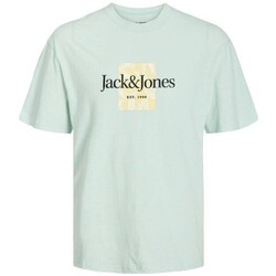 vaatteet Miehet Lyhythihainen t-paita Jack & Jones 12250436 JORLAFAYETTE Vihreä