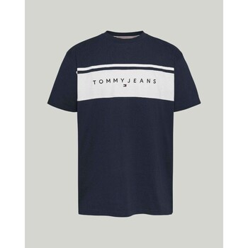 vaatteet Miehet Lyhythihainen t-paita Tommy Hilfiger DM0DM18658C1G Sininen