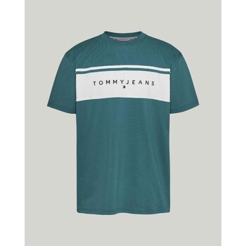 vaatteet Miehet Lyhythihainen t-paita Tommy Hilfiger DM0DM18658CT0 Vihreä