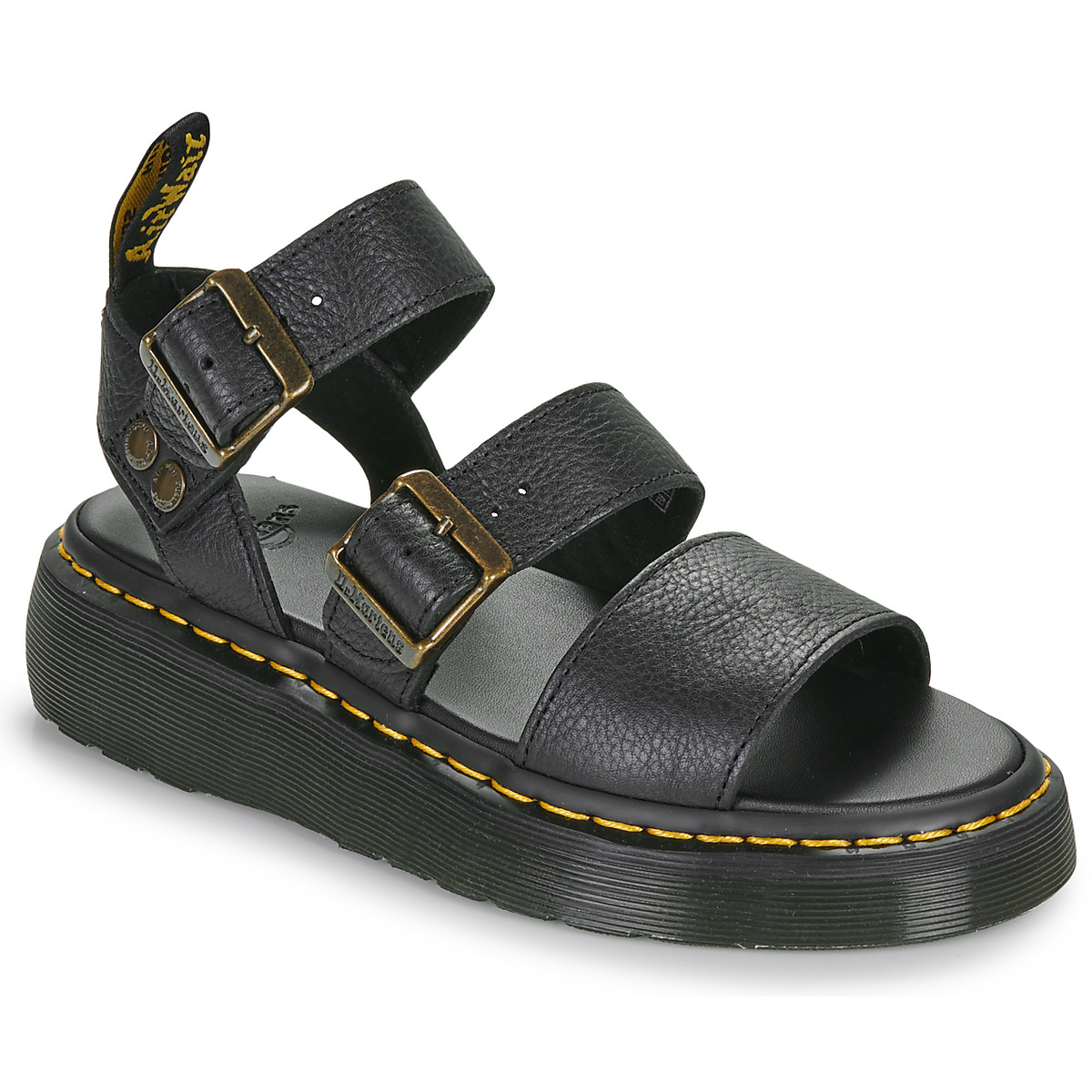 kengät Naiset Sandaalit ja avokkaat Dr. Martens Gryphon Quad Black Pisa Musta