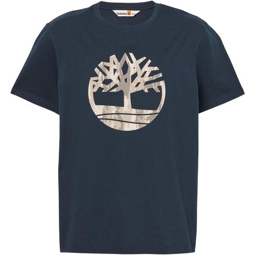 vaatteet Miehet Lyhythihainen t-paita Timberland 227651 Sininen