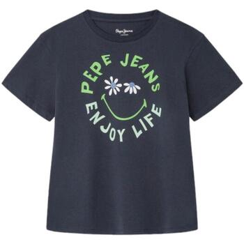 vaatteet Tytöt Lyhythihainen t-paita Pepe jeans  Sininen
