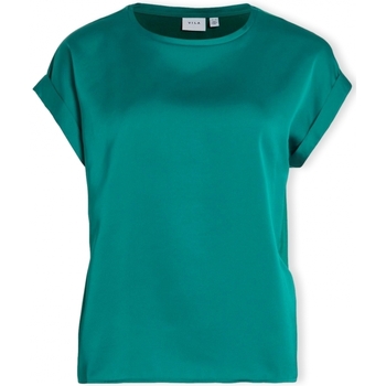 vaatteet Naiset Topit / Puserot Vila Noos Top Ellette - Ultramarine Green Vihreä