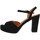 kengät Naiset Sandaalit ja avokkaat Les Venues 6261 Velours Femme Nero Musta
