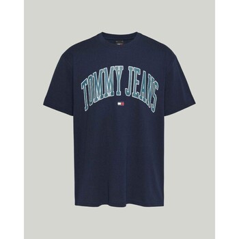vaatteet Miehet Lyhythihainen t-paita Tommy Hilfiger DM0DM18558C1G Sininen