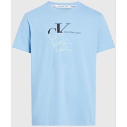 vaatteet Miehet Lyhythihainen t-paita Calvin Klein Jeans J30J325352CEZ Sininen