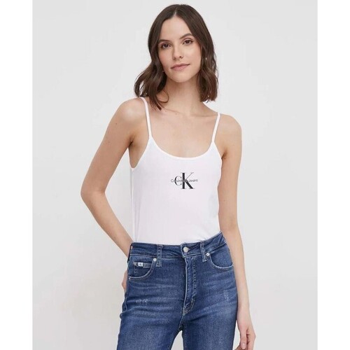 vaatteet Naiset T-paidat & Poolot Calvin Klein Jeans J20J223105 Valkoinen