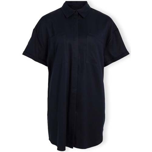 vaatteet Naiset Topit / Puserot Vila Harlow 2/4 Oversize Shirt - Sky Captain Sininen