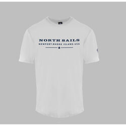 vaatteet Miehet Lyhythihainen t-paita North Sails 9024020101 White Valkoinen