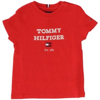 vaatteet Pojat Lyhythihainen t-paita Tommy Hilfiger KB0KB08671 Punainen
