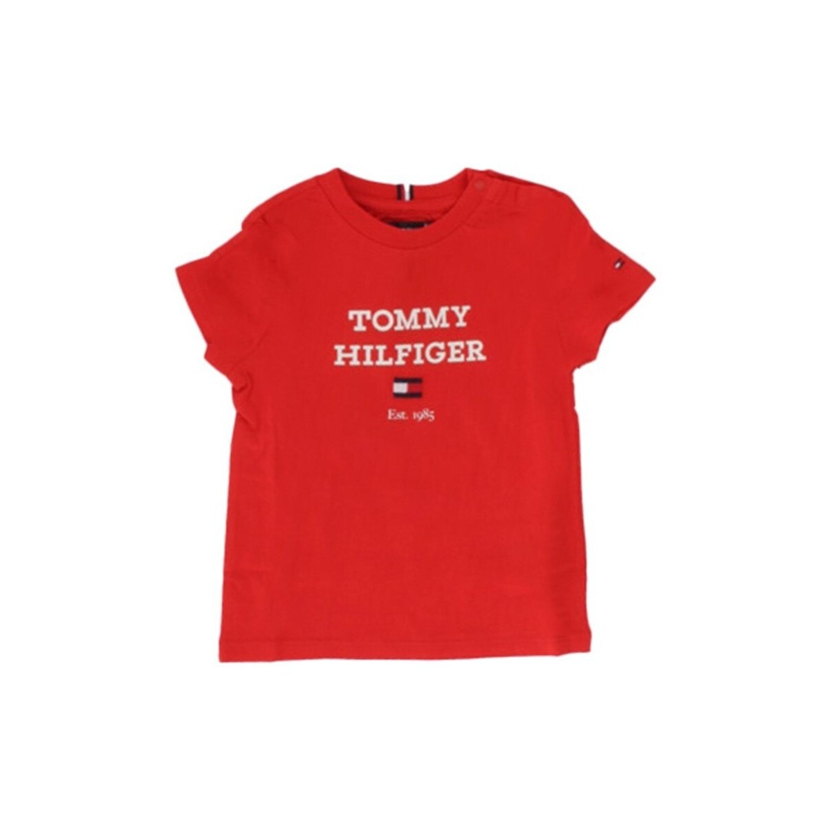 vaatteet Pojat Lyhythihainen t-paita Tommy Hilfiger KB0KB08671 Punainen