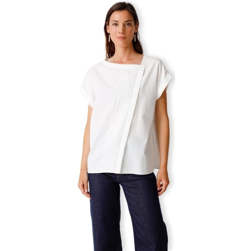 vaatteet Naiset Topit / Puserot Skfk Anais Shirt - White Valkoinen