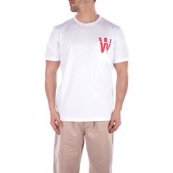 vaatteet Miehet Lyhythihainen t-paita Woolrich CFWOTE0122MRUT2926UT2926 Valkoinen