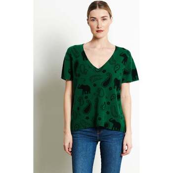 vaatteet Naiset Lyhythihainen t-paita Studio Cashmere8 RIA 6 Vihreä