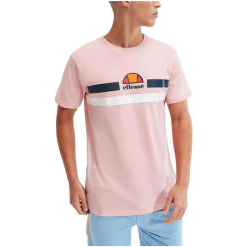 vaatteet Miehet Lyhythihainen t-paita Ellesse  Vaaleanpunainen