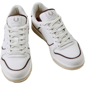 Fred Perry ZAPATILLAS LEATHER/MESH B319 Valkoinen