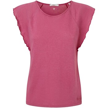 vaatteet Naiset Lyhythihainen t-paita Pepe jeans CAMISETA KAI   PL505842 Vaaleanpunainen