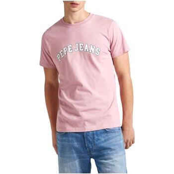 vaatteet Miehet Lyhythihainen t-paita Pepe jeans  Vaaleanpunainen