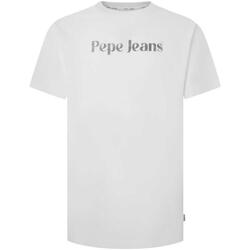 vaatteet Miehet Lyhythihainen t-paita Pepe jeans  Valkoinen