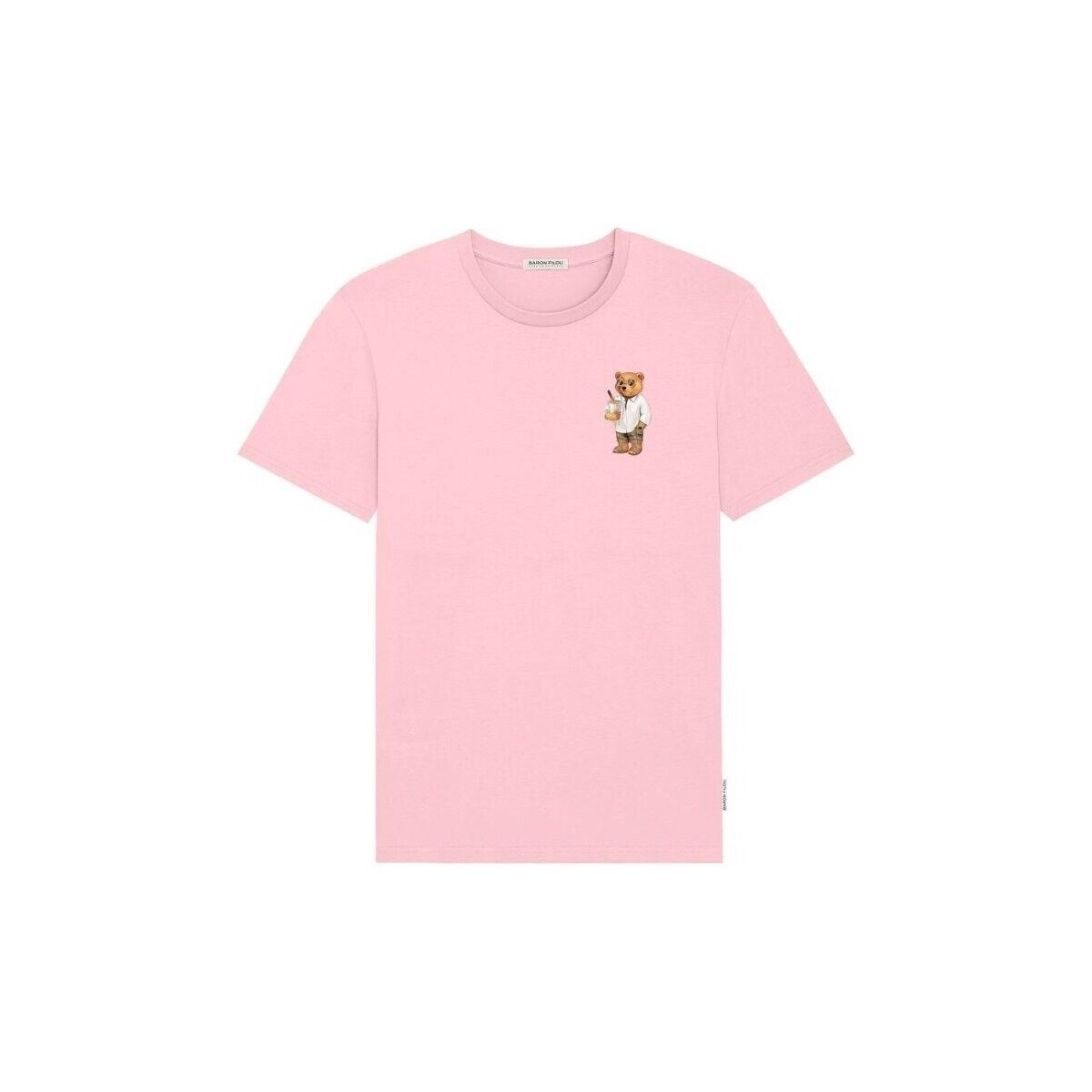 vaatteet Miehet Lyhythihainen t-paita Baron Filou ORGANIC LXXIX THE SEASIDE SIPPER Vaaleanpunainen