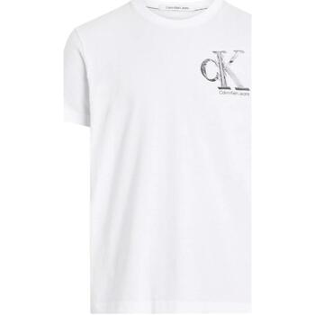 vaatteet Miehet Lyhythihainen t-paita Calvin Klein Jeans  Valkoinen