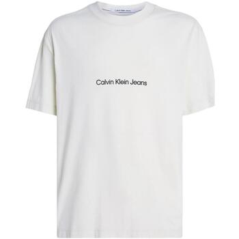 vaatteet Miehet Lyhythihainen t-paita Calvin Klein Jeans  Beige