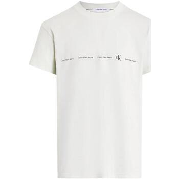 vaatteet Miehet Lyhythihainen t-paita Calvin Klein Jeans  Beige
