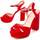 kengät Naiset Sandaalit ja avokkaat Leindia 88188 Punainen