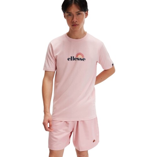 vaatteet Miehet Lyhythihainen t-paita Ellesse  Vaaleanpunainen