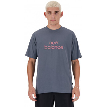 vaatteet Miehet T-paidat & Poolot New Balance Sport essentials linear t-shirt Sininen